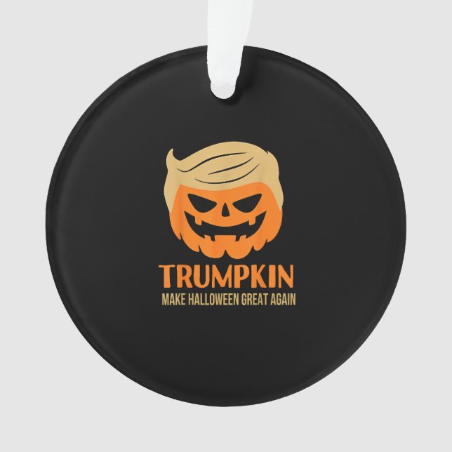 Ornamento Trumpkin Faz Excelente De Halloween Novamente (Frente)