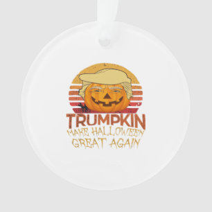 Ornamento Trumpkin Halloween Engraçado Clássico