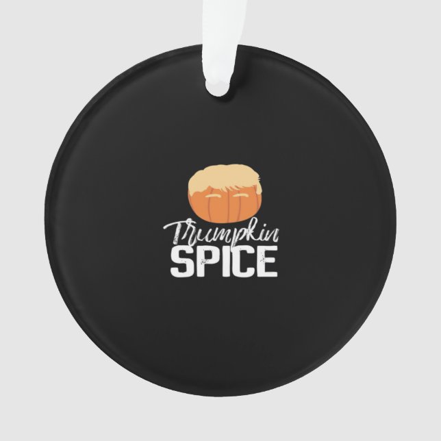 Ornamento Trumpkin Spice Engraçado Dia Político (Frente)
