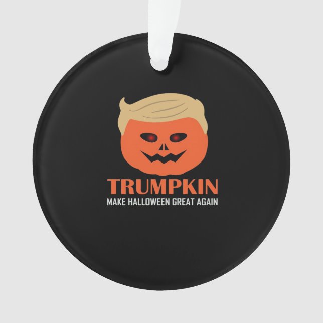 Ornamento Trumpkin Torna O Excelente De Halloween Novamente  (Frente)