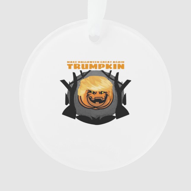 Ornamento Trumpkin, Torne O Excelente De Halloween Clássico  (Frente)