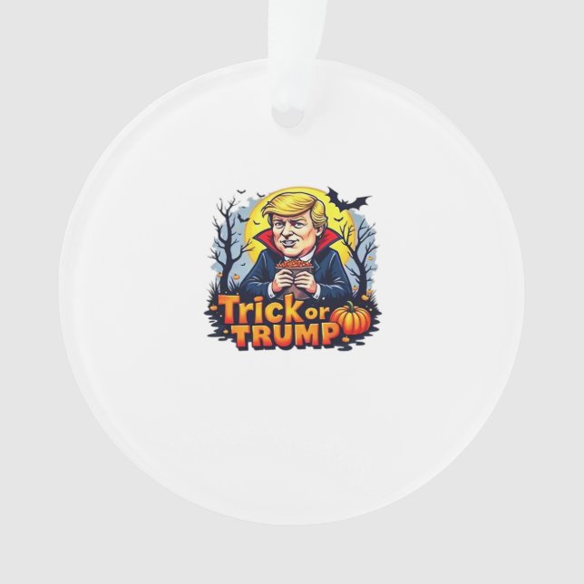 Ornamento Truque Ou Clássico De Halloween (Frente)
