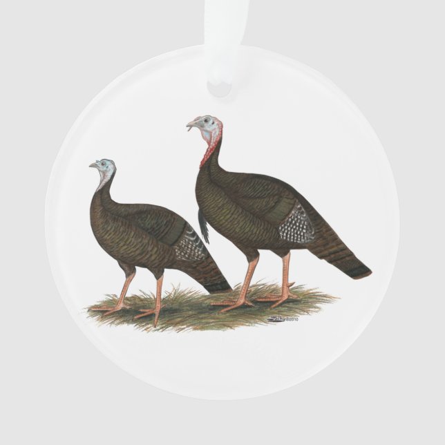 Ornamento Turkeys East Wild Pair (Frente)