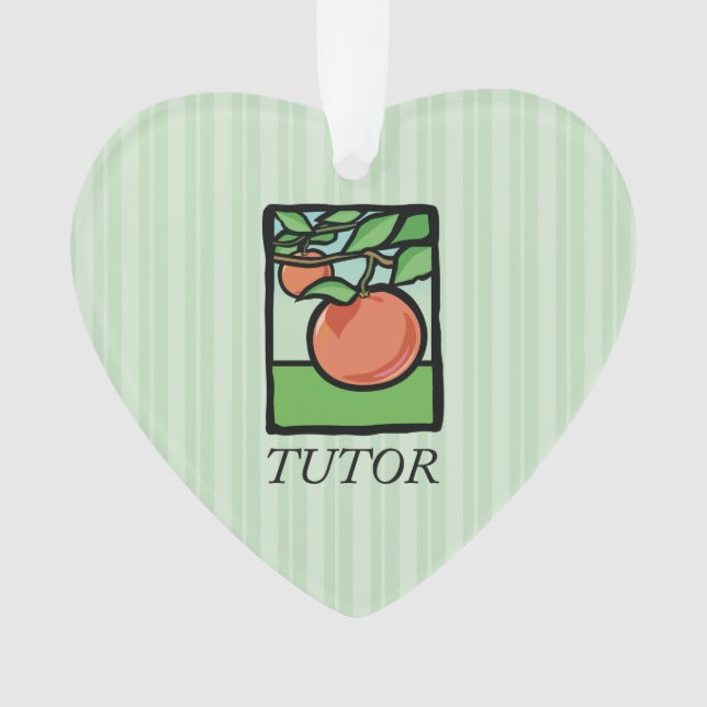 Ornamento Tutor, Professor Obrigado, Maçã (Frente)