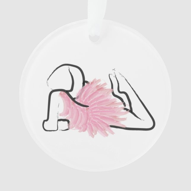 Ornamento Tutu Love Viviana Acrylic Ballerina Ornament (Frente)