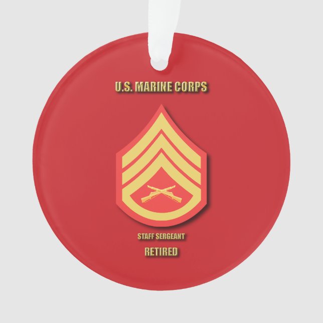 Ornamento U.S. Marine Corps Staff Sergeant (Frente)