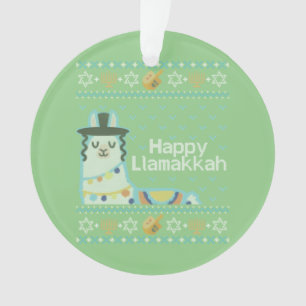 Ornamento Ugly Hanukkah Llama Llamakkah