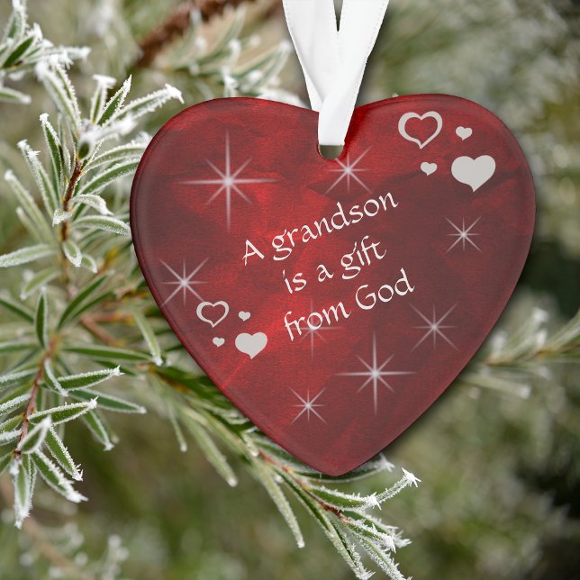 Ornamento Um neto é um presente (Criador carregado)