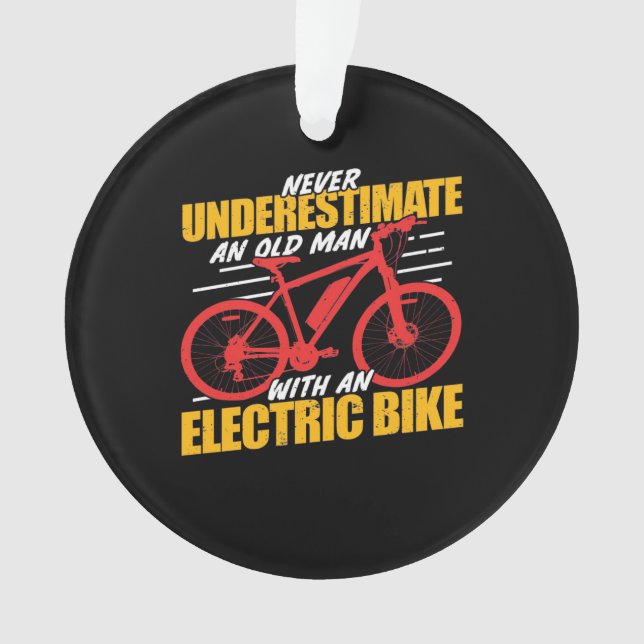 Ornamento Um Velho Com Uma Bike Eleitoral (Frente)