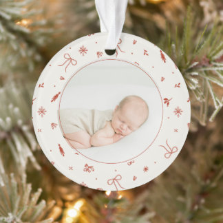 Ornamento Uma Foto: Nosso Primeiro Natal Minimalista Persona