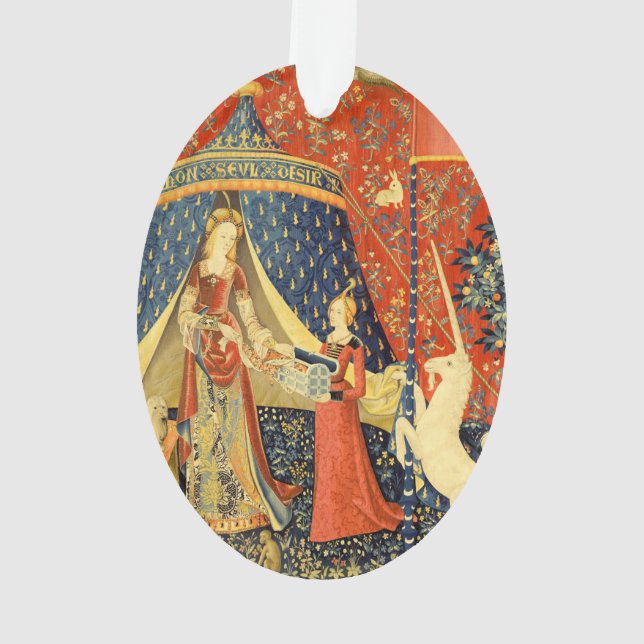 Ornamento Unicorn Tapestries Lady Legend Medieval (Verso)