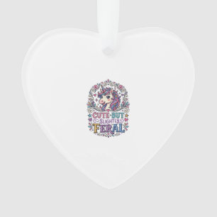 Ornamento Unicórnio Fofo mas Ligeiramente Feral Fundo Branco