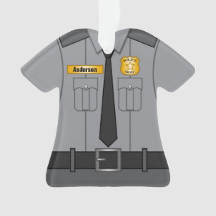 Ornamento Uniforme cinzento do agente da polícia