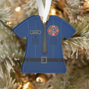 Ornamento Uniforme de Bombeiros Personalizados Div