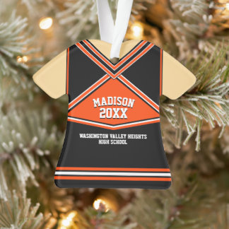Ornamento Uniforme de Cheerleaderes Personalizadas de Cores