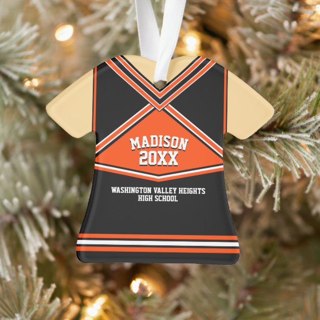 Ornamento Uniforme de Cheerleaderes Personalizadas de Cores  (Árvore)