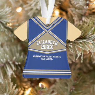 Ornamento Uniforme de Cheerleaderes Personalizadas de Cores
