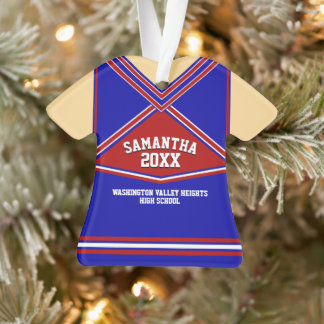 Ornamento Uniforme de Cheerleaderes Personalizadas de Cores
