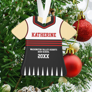 Ornamento Uniforme de Cheerleaderes Personalizadas de Cores