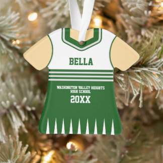 Ornamento Uniforme de Cheerleaderes Personalizadas de Cores