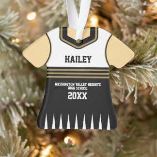 Ornamento Uniforme de Cheerleaderes Personalizadas de Cores