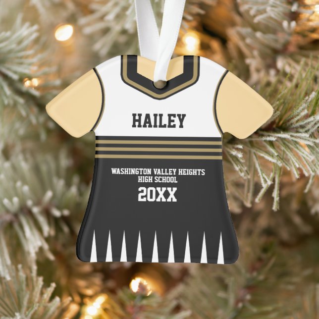 Ornamento Uniforme de Cheerleaderes Personalizadas de Cores  (Árvore)