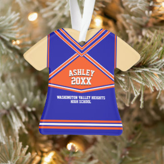 Ornamento Uniforme de Cheerleaderes Personalizadas de Cores