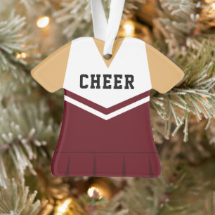 Ornamento Uniforme de Cores Personalizado do cheer