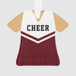 Ornamento Uniforme de Cores Personalizado do cheer