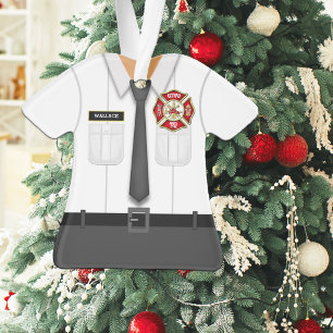 Ornamento Uniforme Personalizado de Oficial do Corpo de Bomb