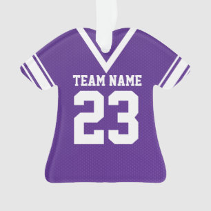 Ornamento Uniforme Roxo de Futebol Jersey