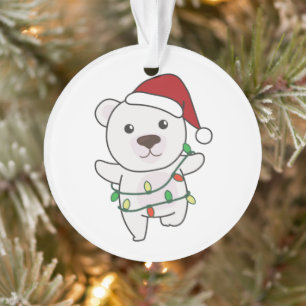 Ornamento Urso Polar de Natal Animais de inverno Ursos Polar
