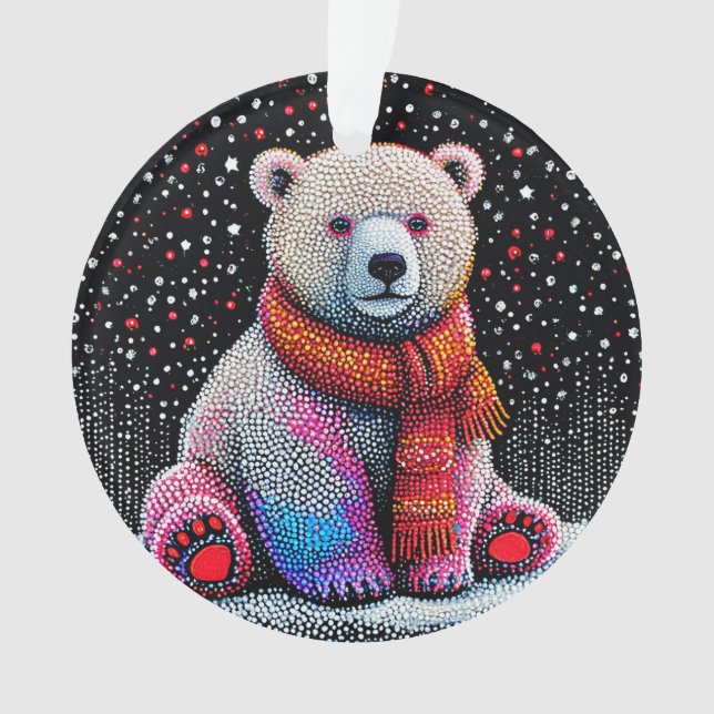 Ornamento Urso polar fofo (Frente)
