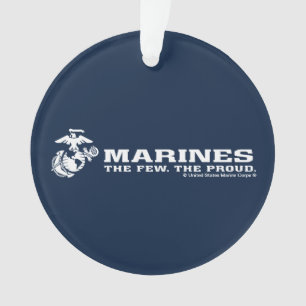 Ornamento USMC O pequeno logotipo orgulhoso - Branco