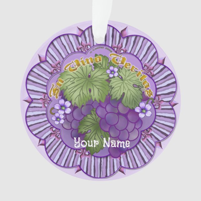 Ornamento Uvas In Vino Veritas (Frente)