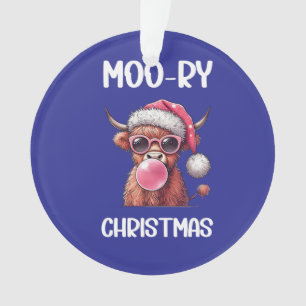 Ornamento Vaca de Higland Escocesa de Natal Moo-ry