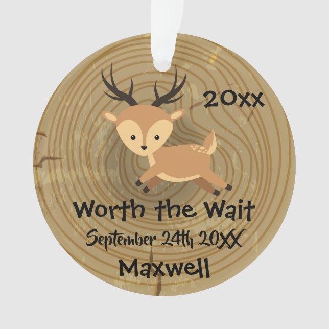 Ornamento Valor a espera - presente personalizado da adopção (Frente)