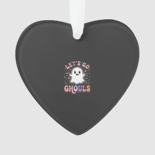 Ornamento Vamos Lá Espíritos Halloween Cute Fantasma Gráfico