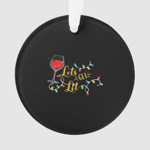 Ornamento Vamos Sai Vinho Vidros Luzes De Natal Drinki