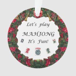 Ornamento Vamos Toque MahJong é divertido em volta da direit