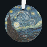 Ornamento Van Gogh Starry Night<br><div class="desc">Vincent Van Gogh,  famoso quadro estrelado à noite</div>