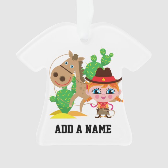 Ornamento Vaqueira e cavalo (Frente)