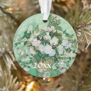 Ornamento Vaso de Van Gogh com arte floral do vintage