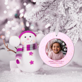 Ornamento Veado com Brilho Rosa e Preserva de Natal Floral