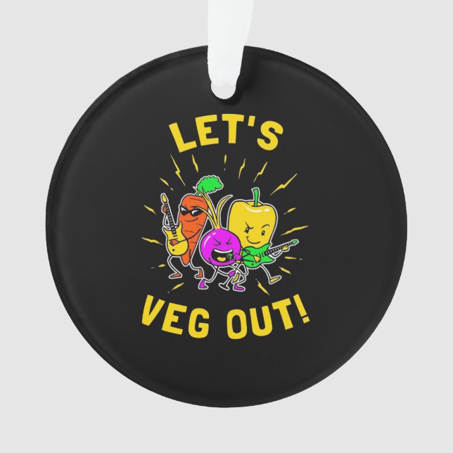 Ornamento Vegetariana deixa Vegan sair (Frente)