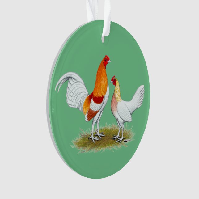 Ornamento Velho Jogo Inglês Bantam: Estilo Vermelho (Frente)