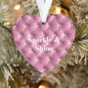 Ornamento Velvet Faux cor-de-rosa quente