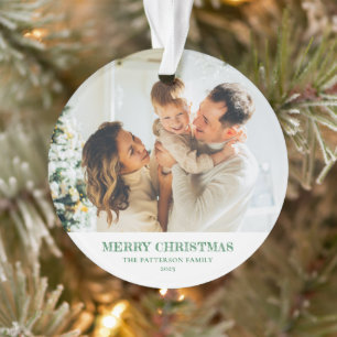 Ornamento Verde de Natal para a Família Moderna