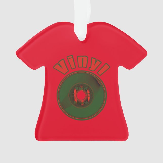 Ornamento Verde & vermelho gravados RPM do vinil 45 (Frente)
