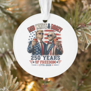 Ornamento Vermelho Branco Embriagado Trump George Washington